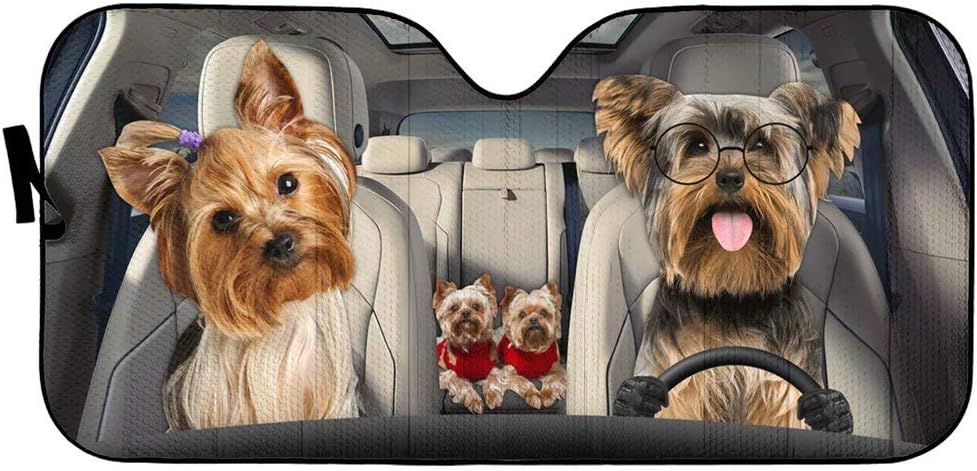 Yorkie Terrier Car Sunshade