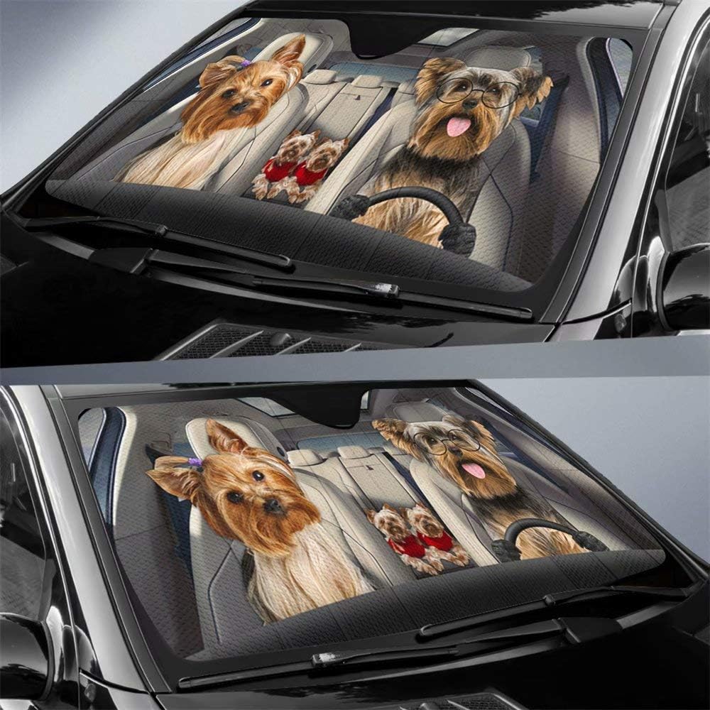 Yorkie Terrier Car Sunshade